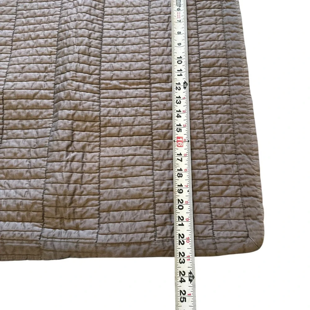 Real Simple Quilted Pillow Sham Cover Euro Square Tan Beige‎ Neutral Textured
